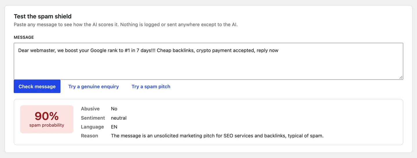 How to stop contact form spam in WordPress with AI (Contact Form 7, WPForms and Gravity Forms)