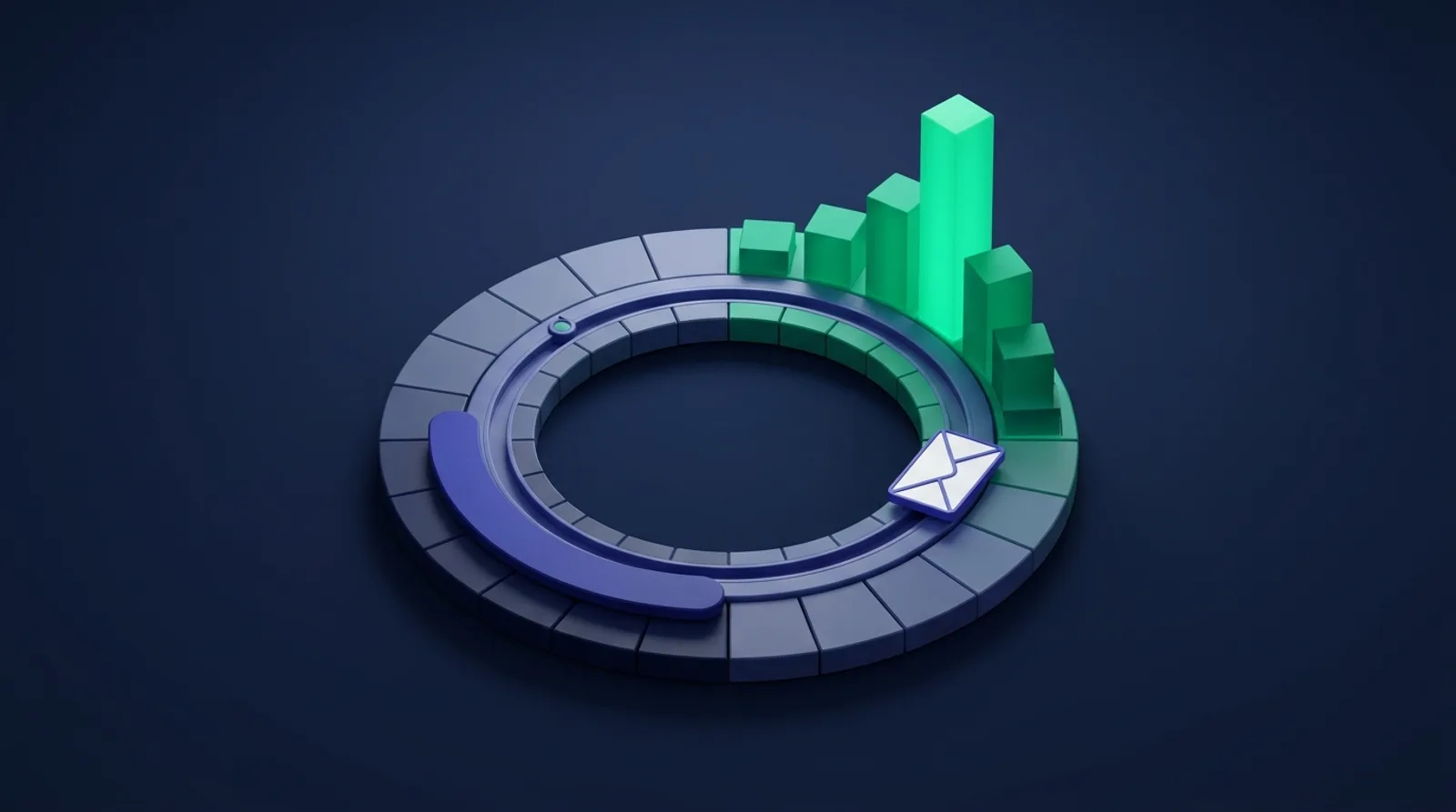 Concept illustration of a 24-hour dial with good hours raised and night hours shaded